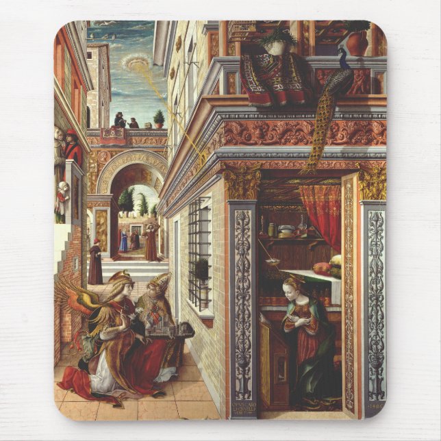 Mousepad A Anunciação Carlo Crivelli Arte Renascentista (Frente)