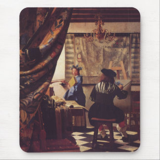Mousepad A arte da pintura por Johannes Vermeer