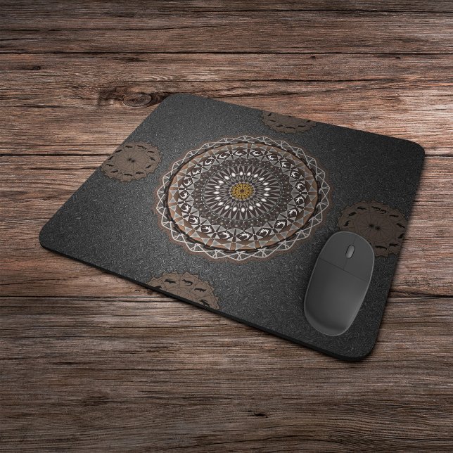 Mousepad A arte khaki crocodylus porosus mandala (Criador carregado)
