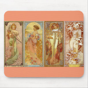 Mousepad A arte Nourveau de quatro estações