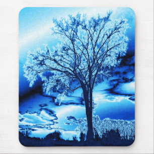 Mousepad A árvore no mouse azul de gelo
