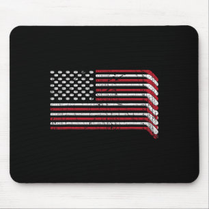 Mousepad A Bandeira Americana De Hockey Fixa Orgulho Americ
