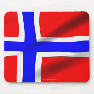 Mousepad A bandeira do mundo patriótico de Noruega