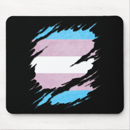Mousepad A bandeira do orgulho do Transgender rasgada