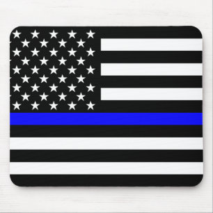 Mousepad A bandeira gráfica fina simbólica de Blue Line