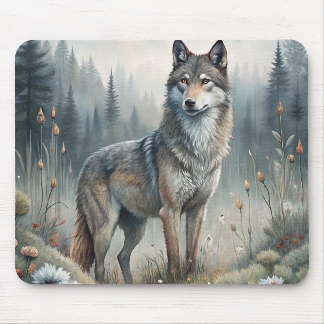 Mousepad A Beautiful Forest Wolf (Frente)