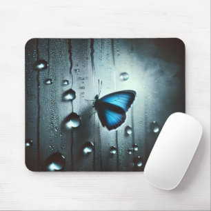 Mousepad A borboleta azul sob a chuva