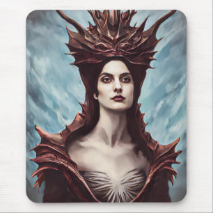 Mousepad A Bruxa Vermelha das Montanhas, a arte da fantasia