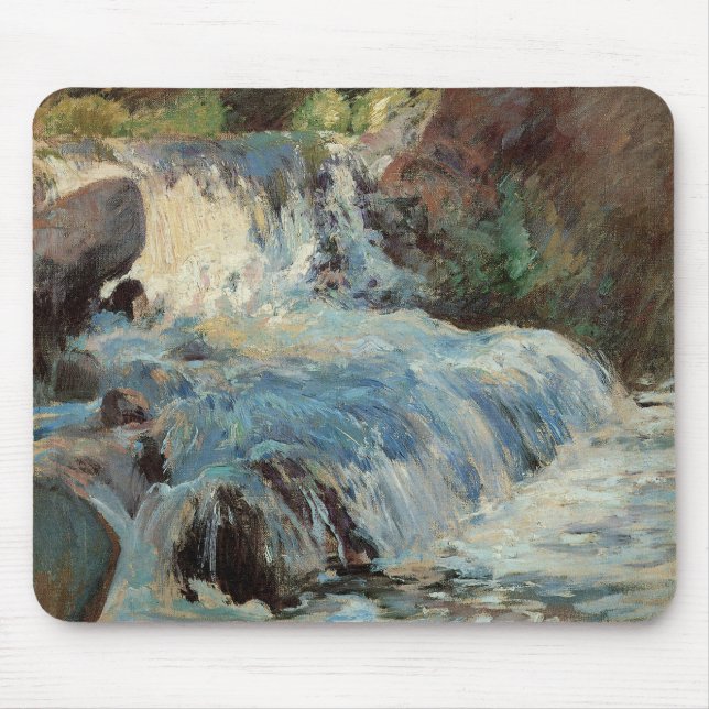 Mousepad A Cachoeira de Twachtman, Impressionismo Antigo (Frente)