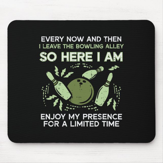 Mousepad A Cada Vez Deixo Boliche Beco Bowler Men Wo (Frente)