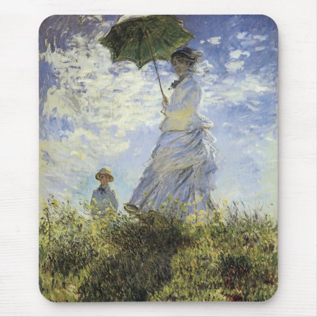 Mousepad A caminhada, senhora com um parasol (Frente)