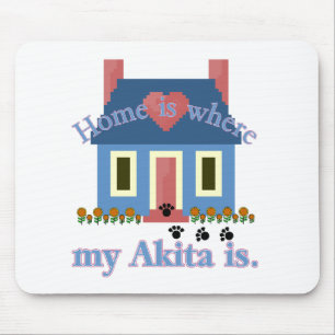 Mousepad A Casa É Onde Minha Akita Está