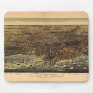 Mousepad A cidade de Chicago por Ives (1892)