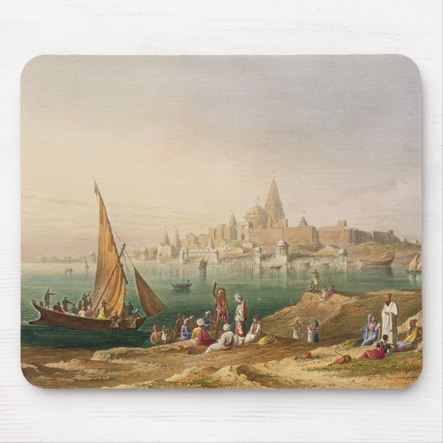 Mousepad A cidade e os templos sagrados de Dwarka, do (Frente)