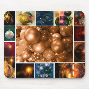 Mousepad A colagem do feriado Ornaments o tapete do rato