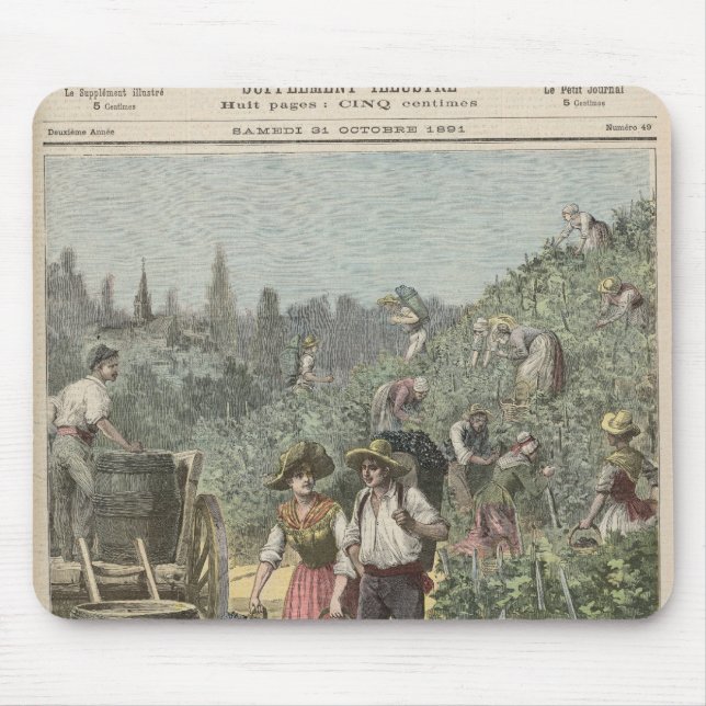 Mousepad A colheita do vinho (Frente)