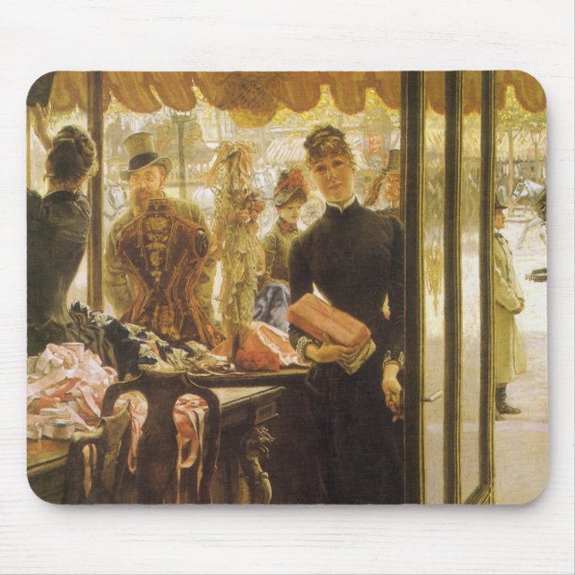 Mousepad A Compra Rapariga de James Tissot, Victorian Fine  (Frente)
