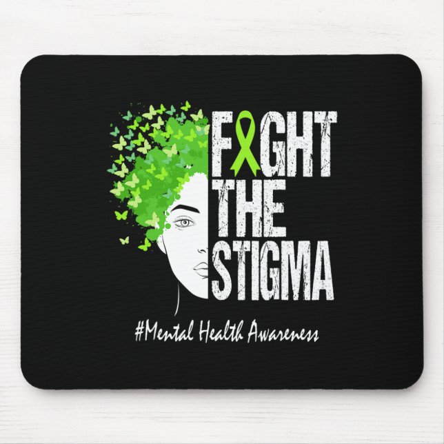 Mousepad A Consciência da Saúde Mental do Estigma 1 (Frente)