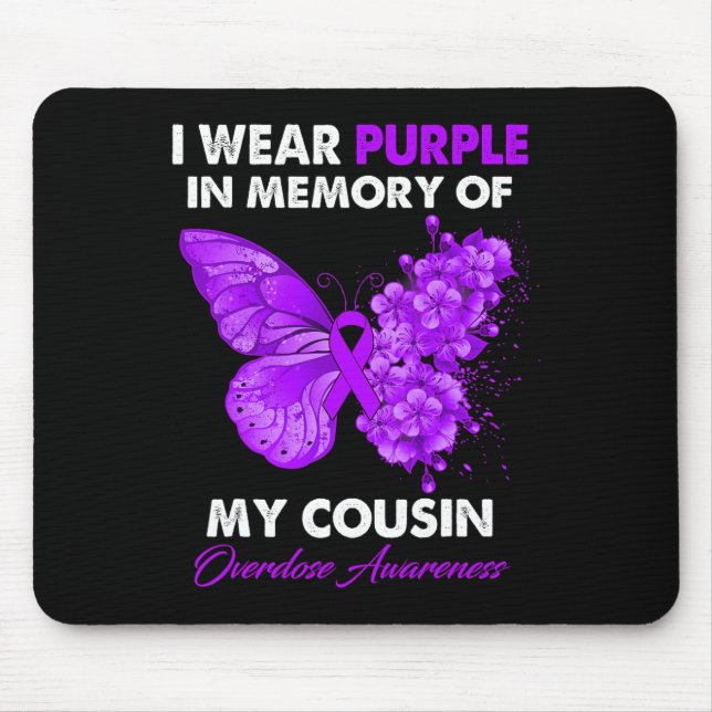 Mousepad A Consciência Da Sobredosagem Da Borboleta Eu Vist (Frente)