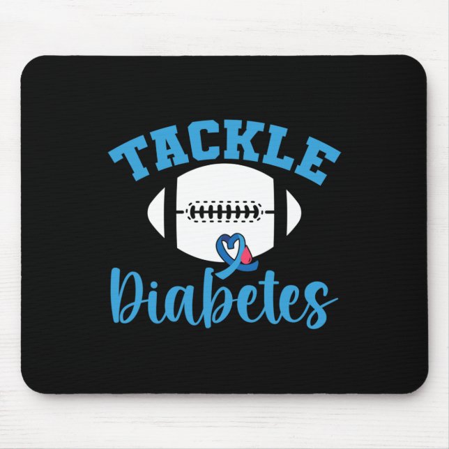 Mousepad A consciência do guerreiro T1D combate a diabetes  (Frente)