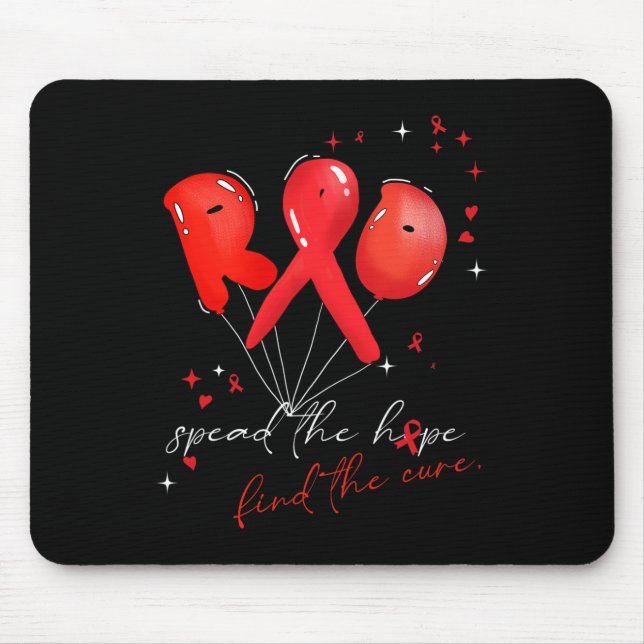 Mousepad a conscientização do cancer de sangue da bolha ver (Frente)