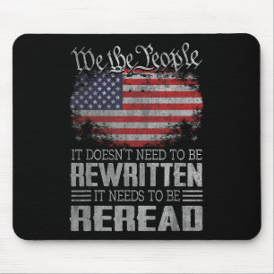 Mousepad A Constituição Da Bandeira Dos Eua Tem De Ser Reno