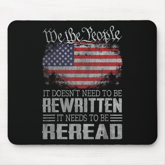 Mousepad A Constituição Da Bandeira Dos Eua Tem De Ser Reno (Frente)