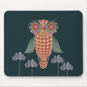 Mousepad A Coruja da sabedoria e das flores