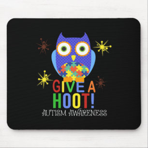 Mousepad A Coruja Dá Uma Consciência De Autismo Para Mulher