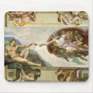 Mousepad A Criação do Homem por Michelangelo (Criação de Ad