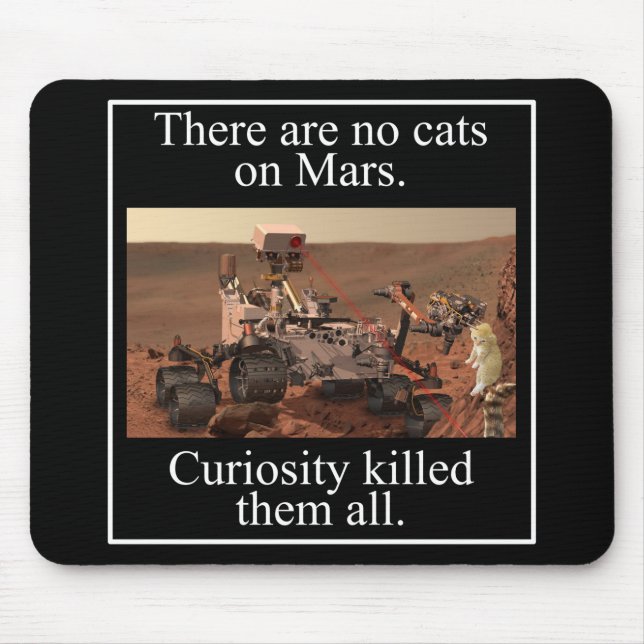 Mousepad A curiosidade Rover da NASA & os nenhuns gatos em (Frente)