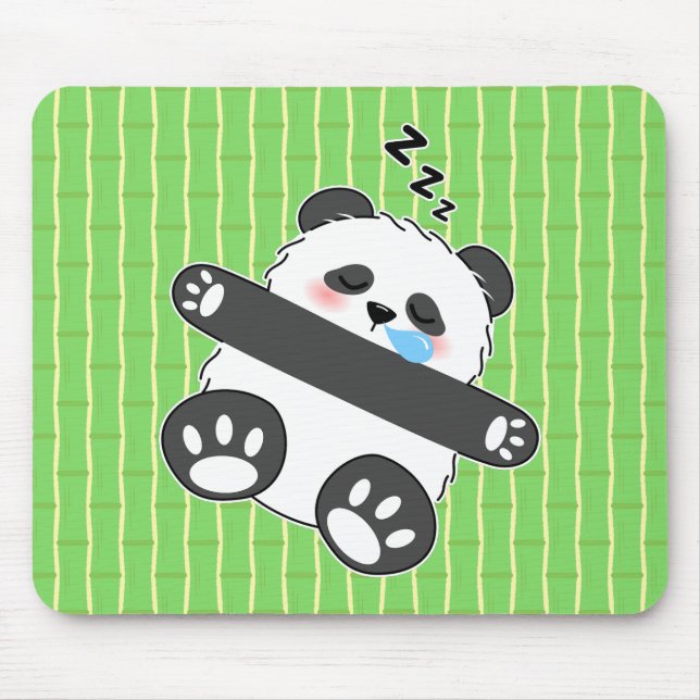 Mousepad A Cute Baby Panda Sleeping Peacefully (Frente)