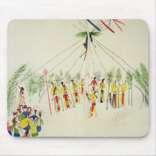 Mousepad A dança de Sun do Shoshone (pigmento na musselina