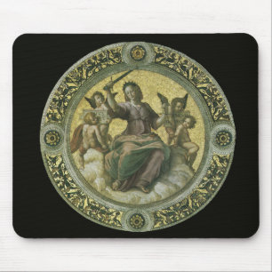 Mousepad A Deusa Romana da Justiça com os Anjos por Rafael