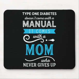 Mousepad A Diabetes Tipo Um não vem com uma Mãe Manual
