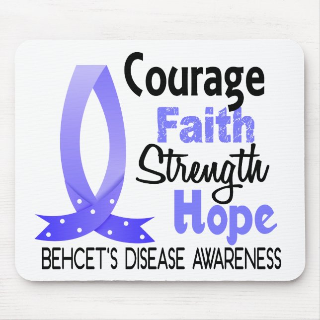 Mousepad A doença de Behcet da esperança da força da fé da (Frente)