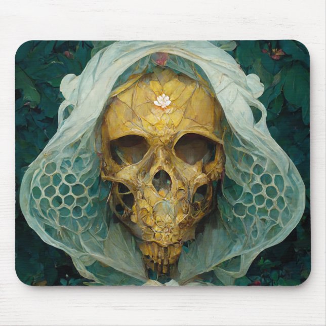 Mousepad A Drone Bee Skull Fantasy Sci-Fi (Frente)