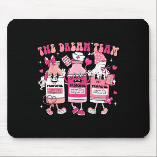 Mousepad A Equipe dos Sonhos Retro Groovy Enfermeira Médica