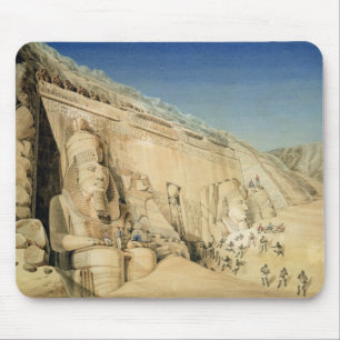 Mousepad A escavação do grande templo de Ramesses II,