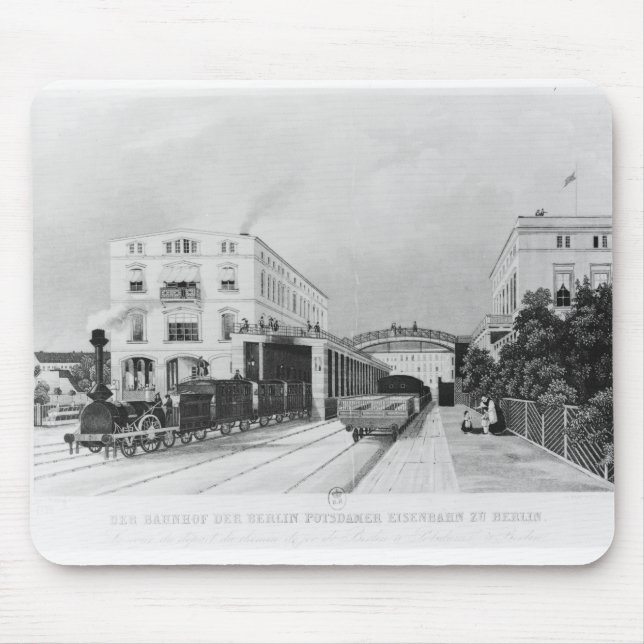 Mousepad A estação de comboio do trem Berlim-Potsdam (Frente)