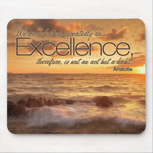Mousepad A excelência é tapete do rato inspirado do hábi
