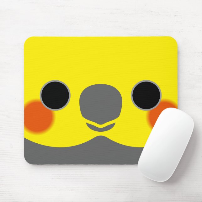 Mousepad A face de um calopsita cinza macho normal (Com mouse)