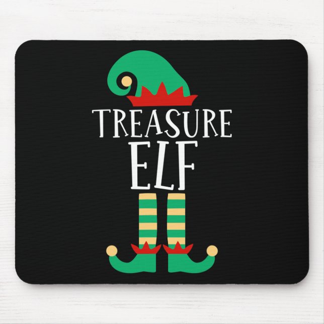 Mousepad A Família Engraçada Do Tesouro Elf Correspondendo  (Frente)