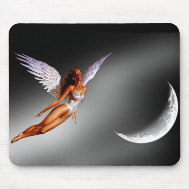 Mousepad A fantasia de prata do anjo/Sci Fi projetou (Frente)