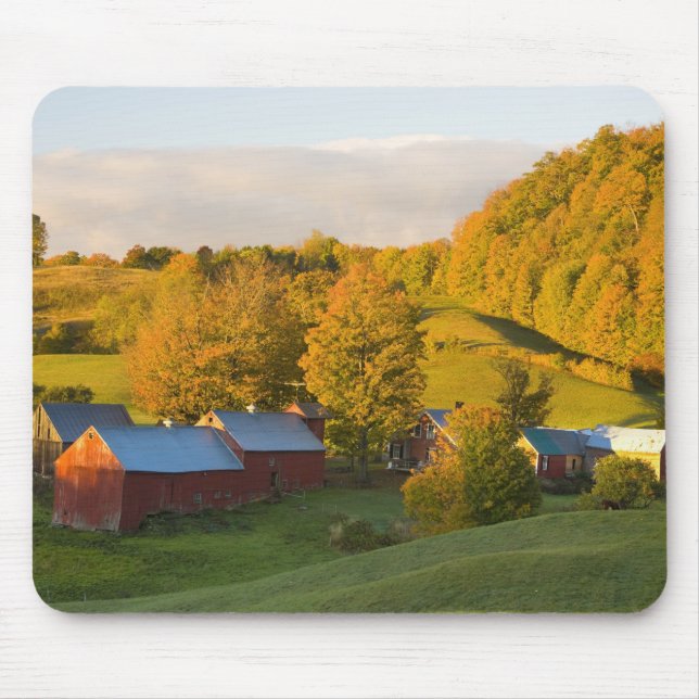 Mousepad A fazenda de Jenne em Woodstock, Vermont. Queda. 2 (Frente)