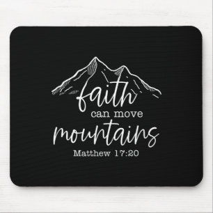Mousepad A Fé Pode Mover Montanhas Versículo Bíblico Cristã