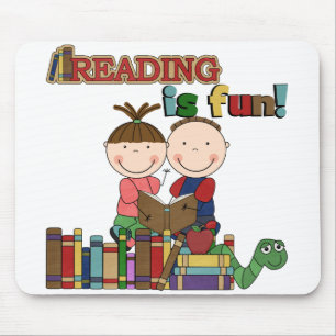 Mousepad A figura leitura da vara dos miúdos é divertimen