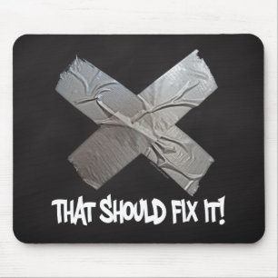 Mousepad A fita adesiva deve fixá-lo