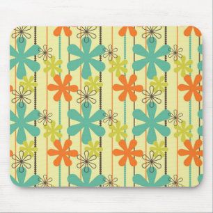 Mousepad A flor bonito perla a arte Brown verde alaranjado