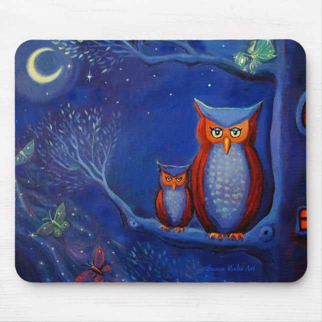Mousepad A floresta na noite - esteira do rato (Frente)